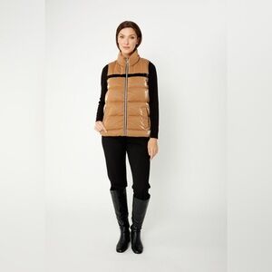 Dolcezza Sleeveless Puffer Vest XL Brown